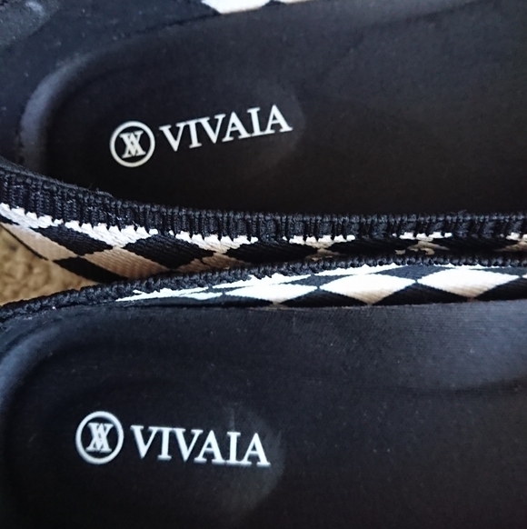 VIVAIA Pointed-Toe Ballet Flats Aria 5° Stretch Knit Checkered Flats size 7.5 - Picture 11 of 15